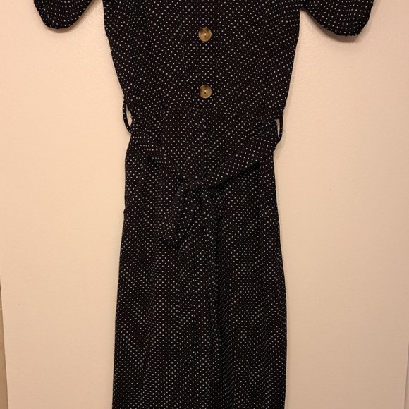 Navy polka dots jumpsuit - size: xs - Picture 4 of 5